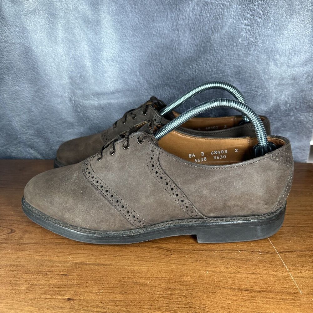 Allen Edmonds Corporate Casuals Brown Suede Oxfords Men's Size 8.5 D Vibram Sole